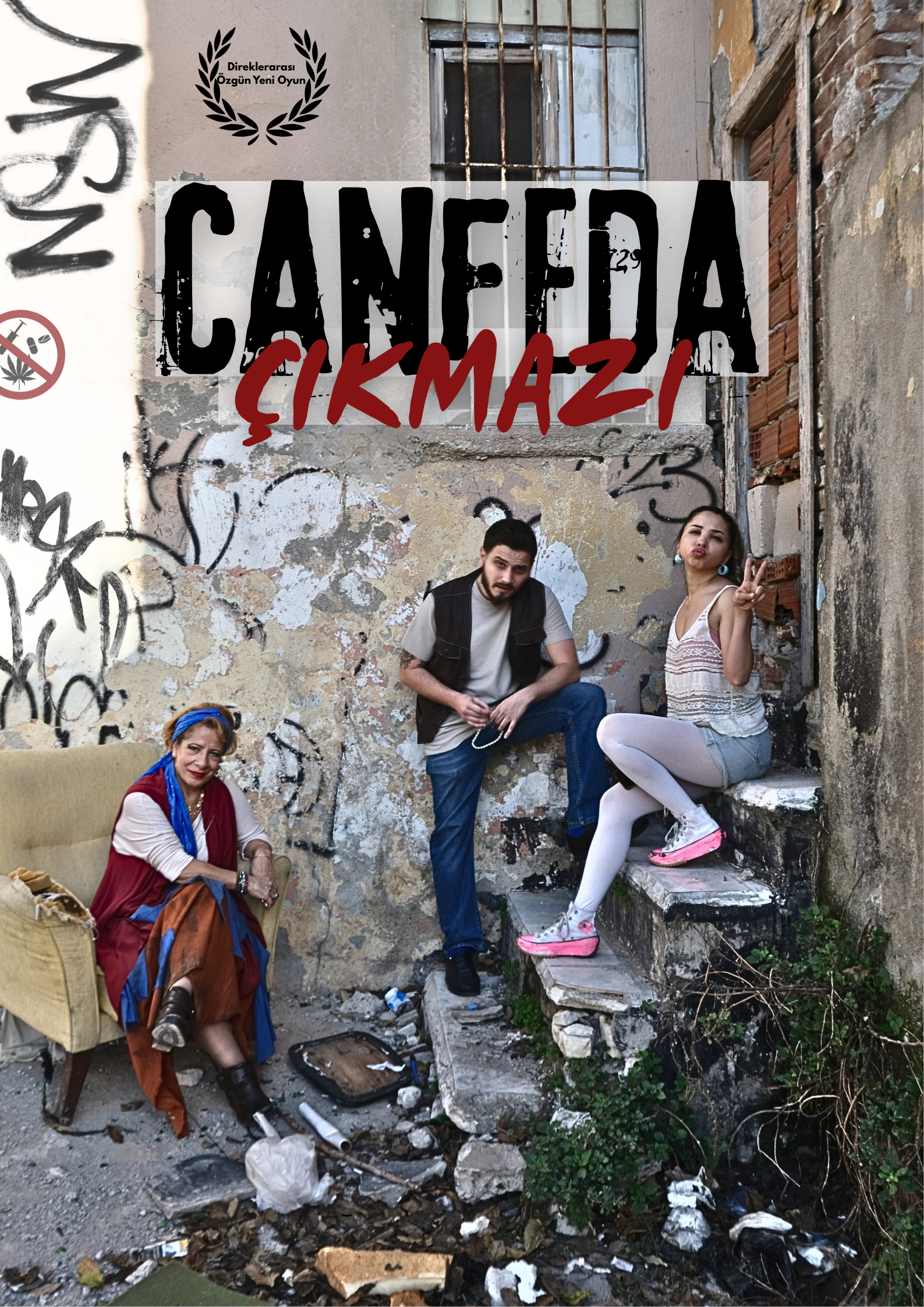 Canfeda Çıkmazı tiyatro oyunu afişi - Gri Sahne Beyoğlu